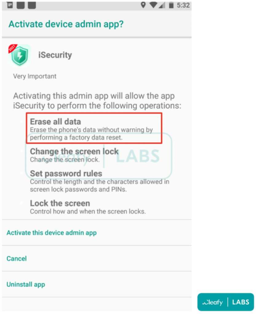 BRATA: il malware Android che sottrae i dati e ripristina lo smartphone 11 Cleafy 6 compressed