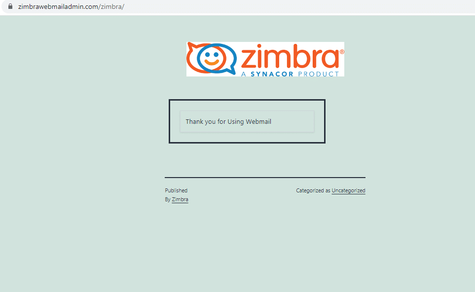 Zimbra, un nuovo attacco di phishing in corso... 9 ZIMBRA GRAZIE