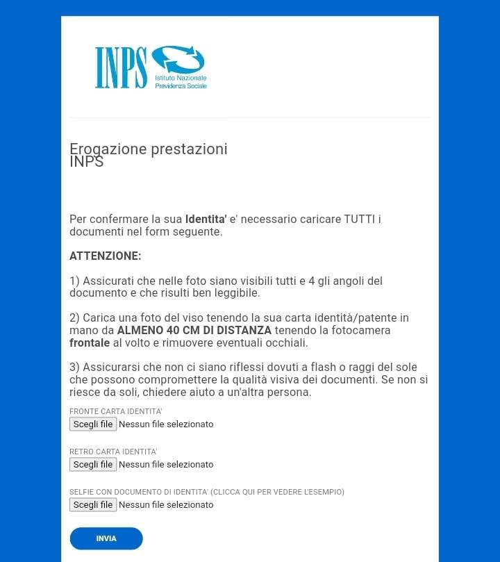 INPS, smishing a tema "Assegno Unico" ai danni degli utenti 9 Screenshot 20220530 064533 Chrome