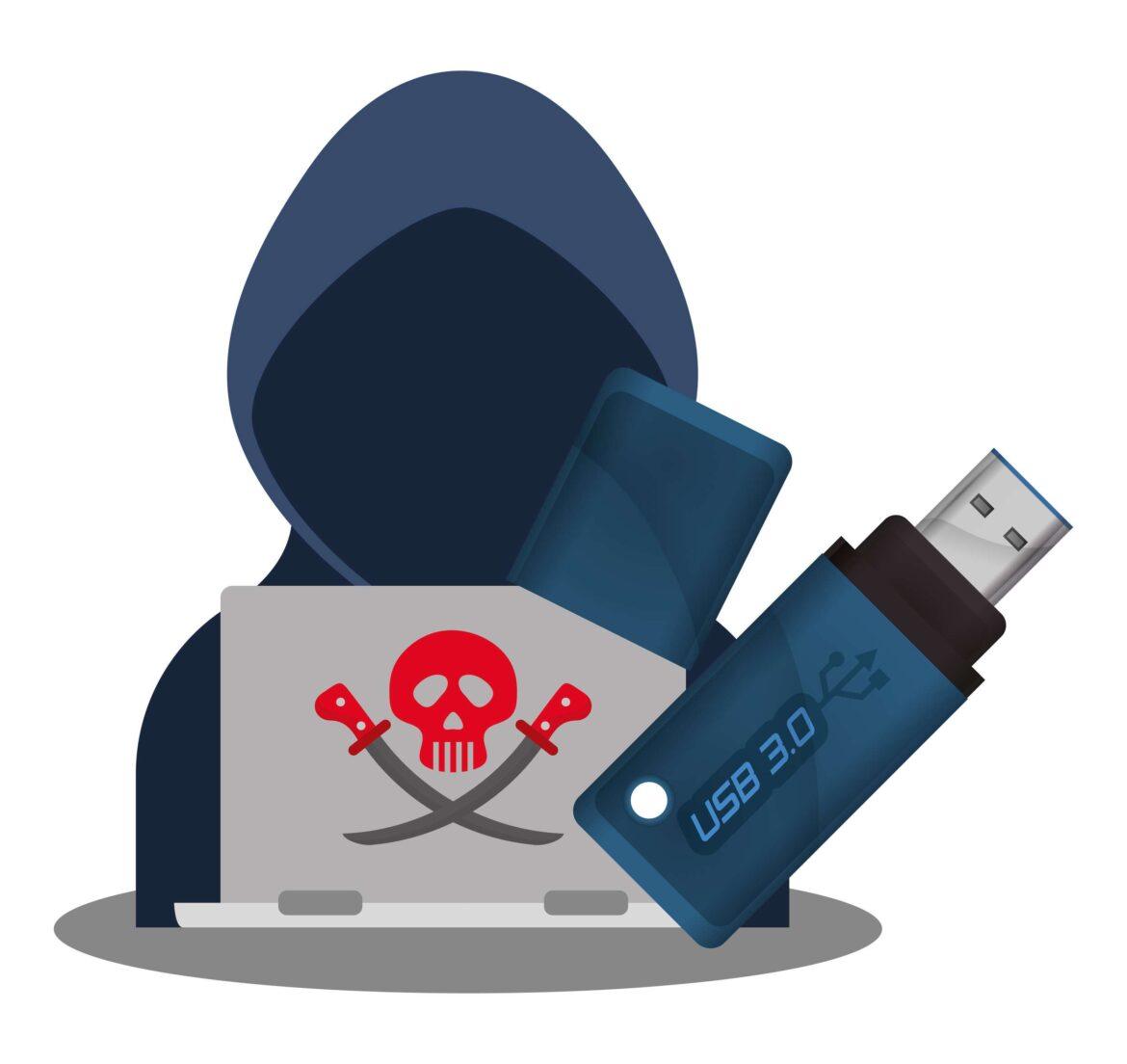 Hacker,Usb,And,Laptop,Icon.,Cyber,Security,System,And,Media