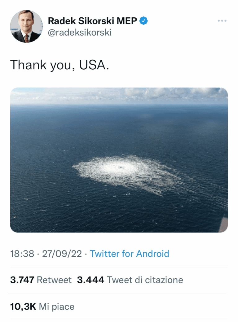 Nordstream 2: gli USA hanno dichiarato guerra all'Europa. In Italia sbucano le False Flag che incolpano la Russia 1 image 54