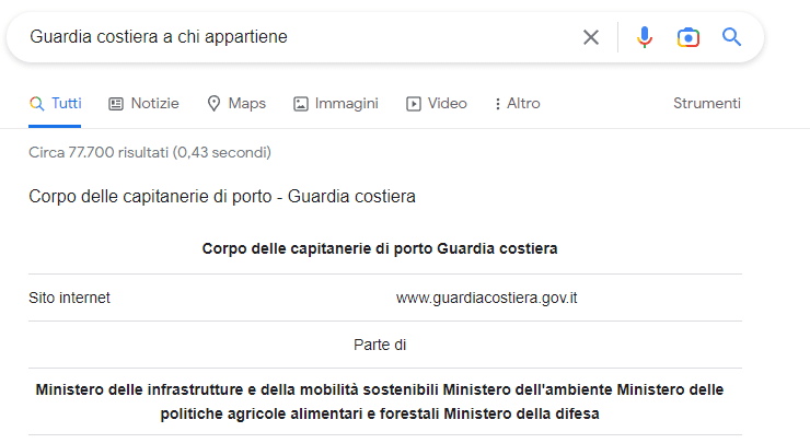 La Guardia Costiera: nemmeno Google sa a chi appartiene ed i giornalisti sbagliano 6 image 41