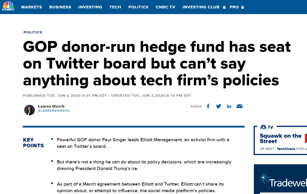 Jack Dorsey: è il repubblicano Paul Elliot Singer ad aver creato la censura su Twitter 6 image 32