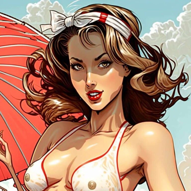 Aldebaran pin up in bikini white manga stile adult entertainmen 4611de71 50d1 4140 afaa 1e106fc1f637