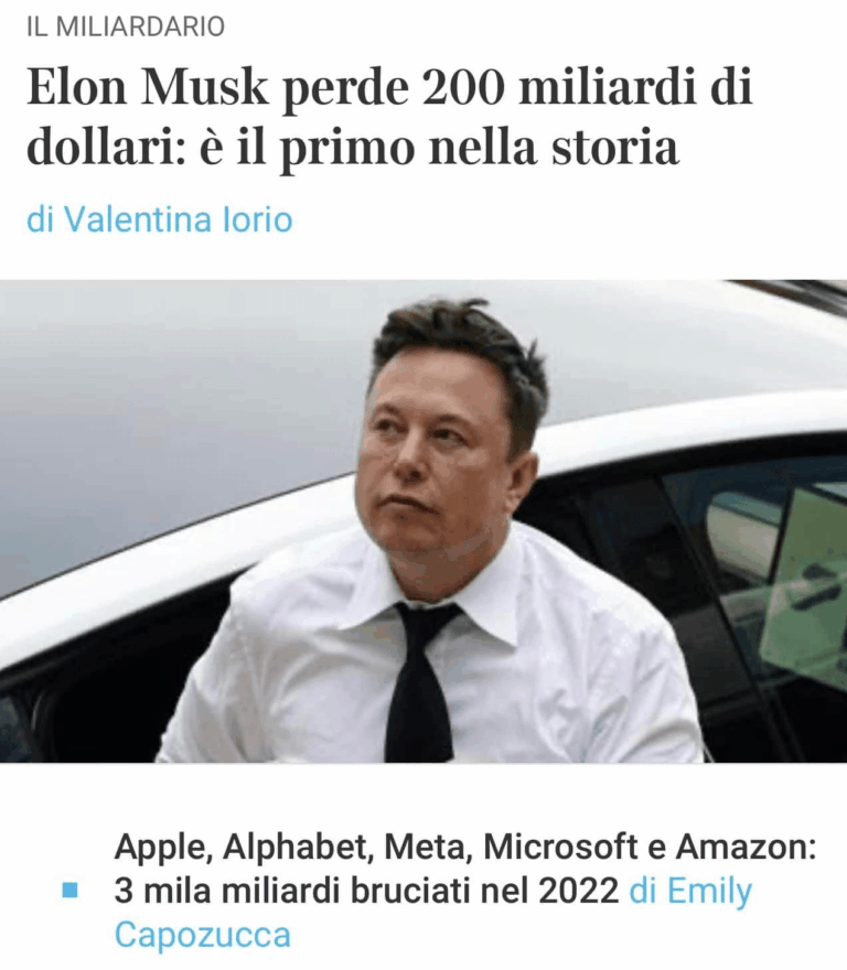 5 Big Tech bruciano 3.000 miliardi, ma i 200 persi da Musk fanno notizia. Perchè? 6 image 2