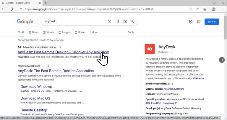 Truffa finto Anydesk: Odisseus invita all'attenzione sulle pubblicità di Google Adwords 8 image 51
