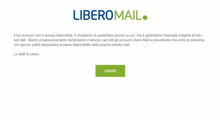 Libero: torna online? Manca poco: la comunicazione dell'azienda sui dati 4 image 72