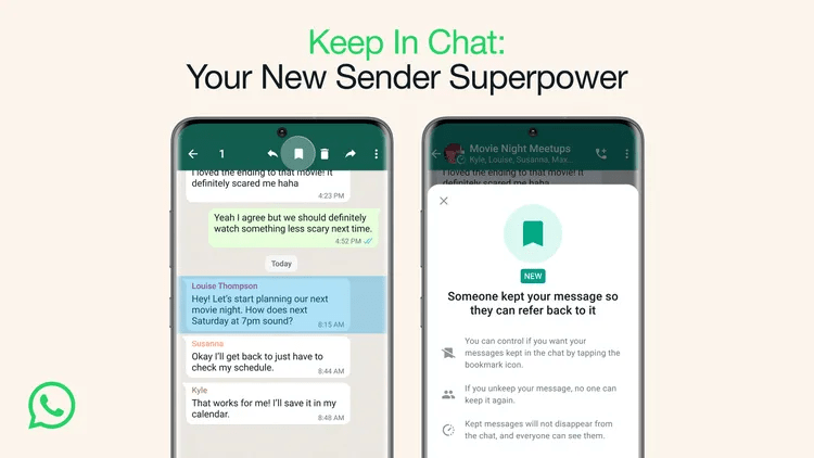 WhatsApp ora permette di salvare i messaggi temporanei con il consenso del mittente 7 image 266