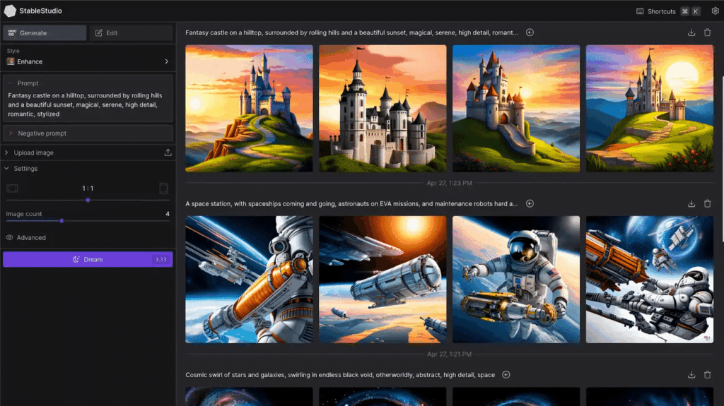 Stability AI: il generatore di immagini basato sull'intelligenza artificiale di StableStudio 2 image 249