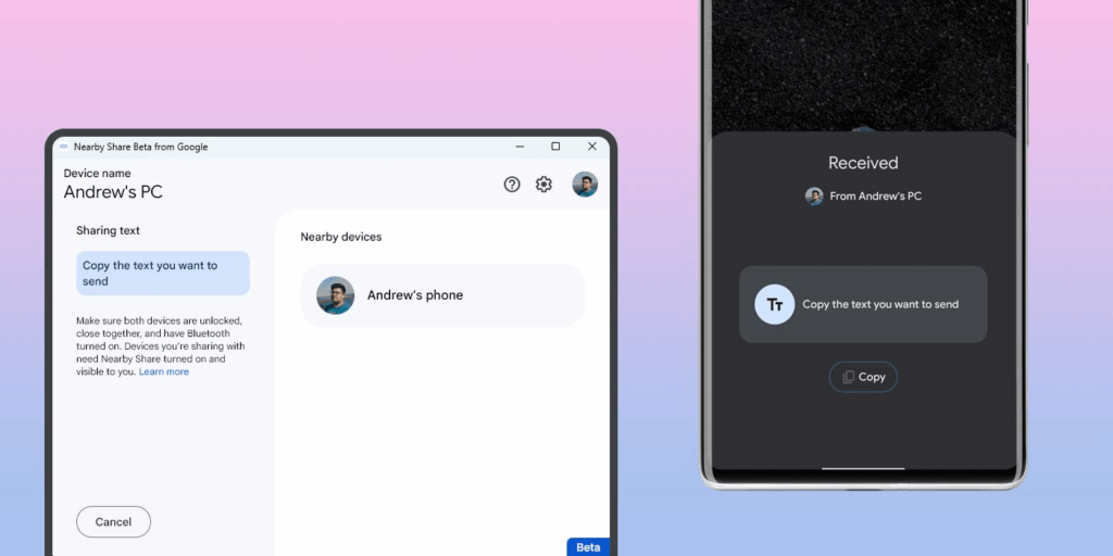 Nearby Share su Windows: come copiare testi su un dispositivo Android 6 image 379