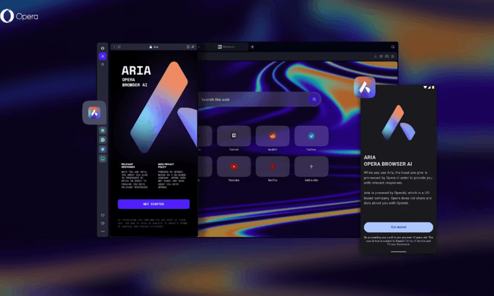 Opera si rinnova e prende Aria: nuovo pannello laterale AI