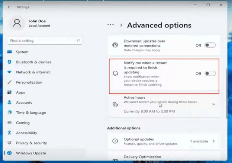 Gestione degli aggiornamenti di Windows 11: come evitare interruzioni indesiderate