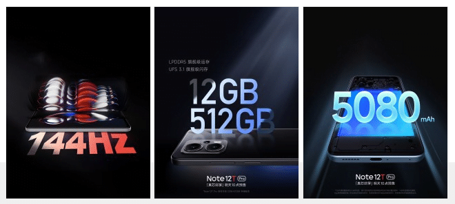 Xiaomi Sconvolge il Mercato: Ecco il Nuovo Redmi Note 12T Pro con Dimensity 8200 e Display 144Hz 6 image 549
