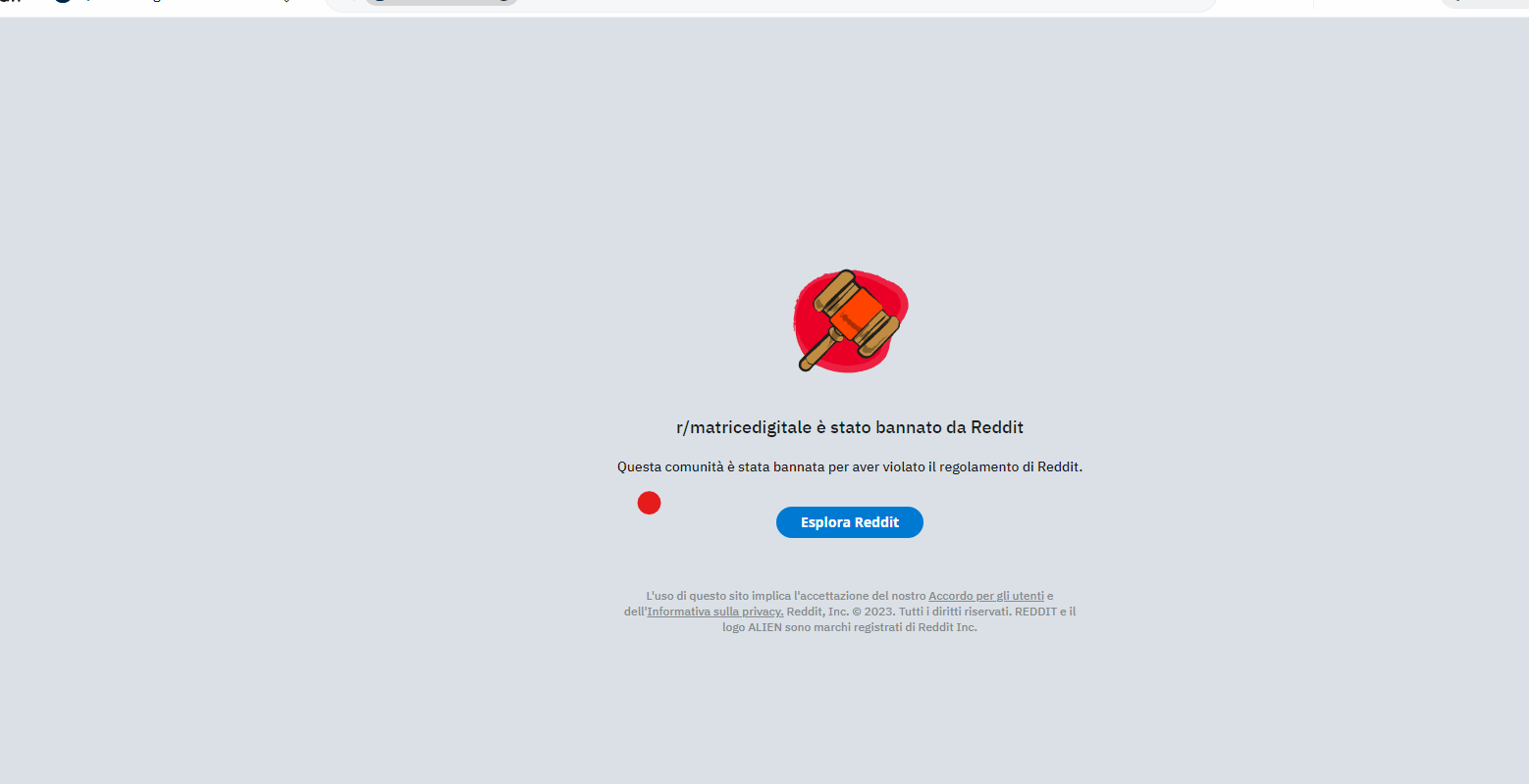 matrice digitale reddit ban