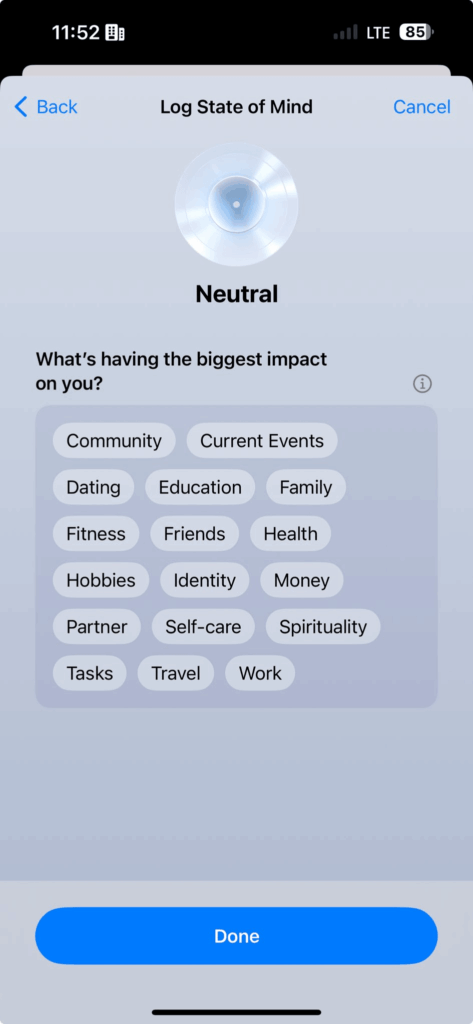 iOS 17, iPhone diventa il tuo psichiatra personale registra i tuoi umori ed emozioni