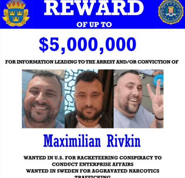 USA, ricompensa, fuggitivo svedese, telefoni criptati, FBI, Maximilian Rivkin, Anom, Europol