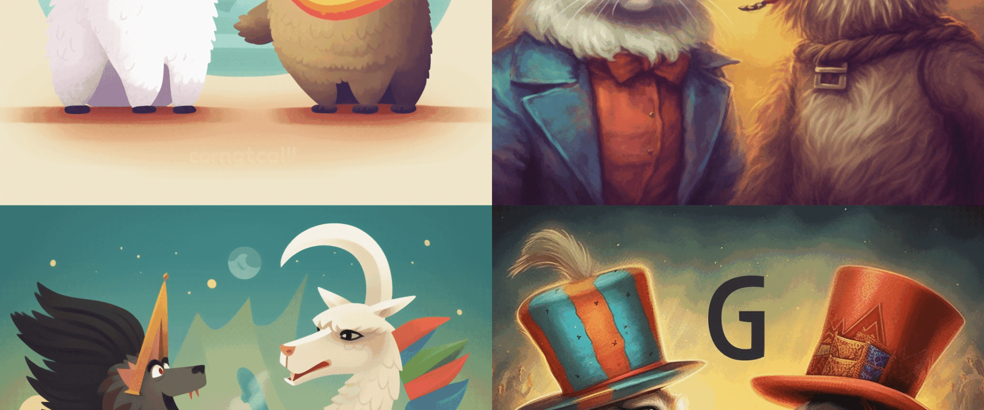 Google Bard, Chat GPT, llama