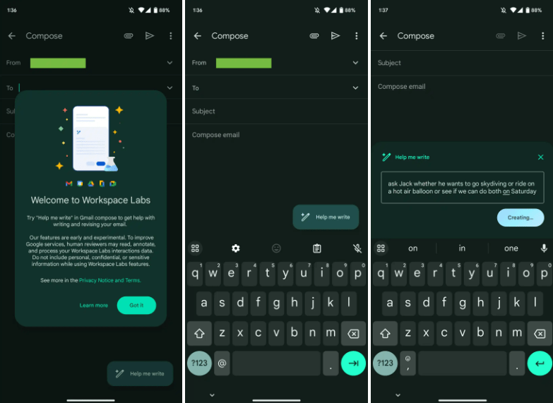 'Help me write' arriva su Gmail per Android e iOS