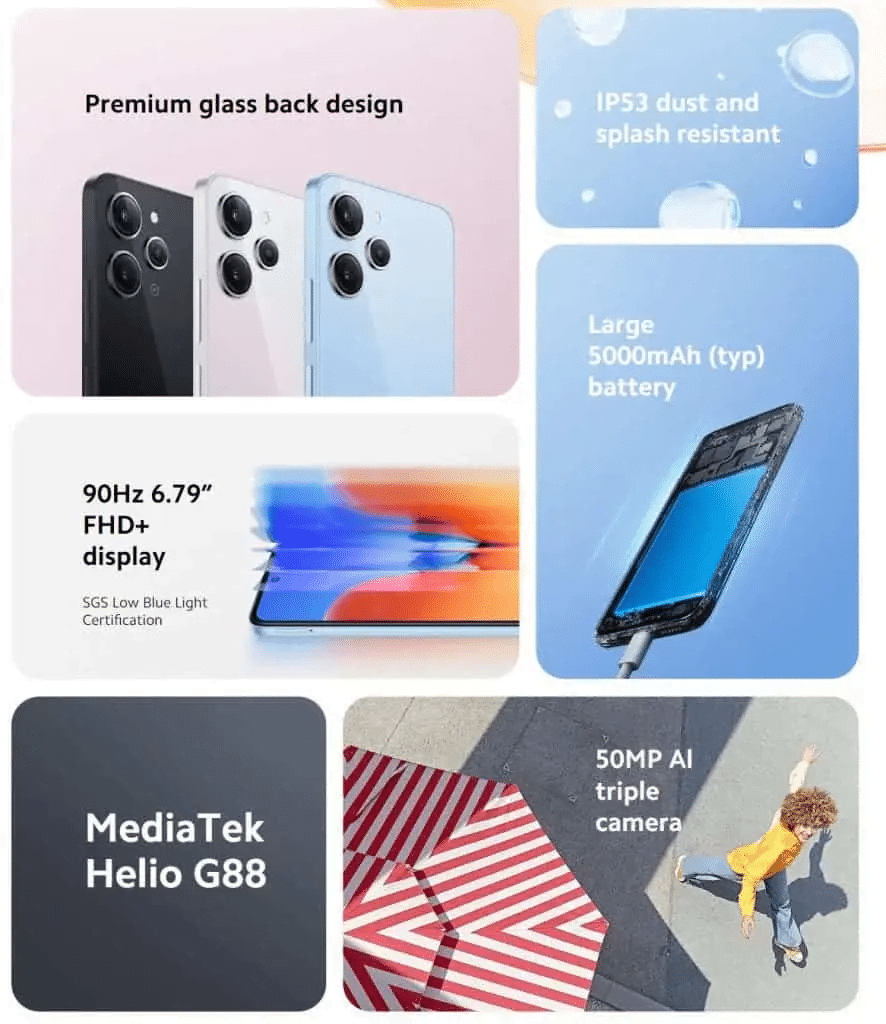 Redmi 12, uno smartphone entry-level con un design ispirato all'iPhone Pro 6 image 448