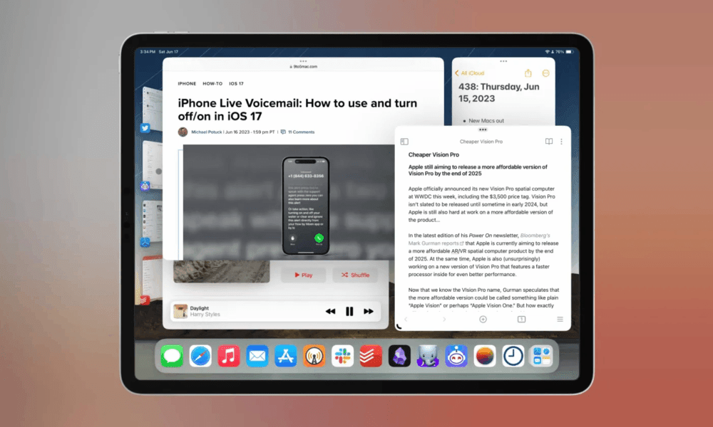 iPadOS 17: Aggiornamenti dello Stage Manager e Widget più flessibili