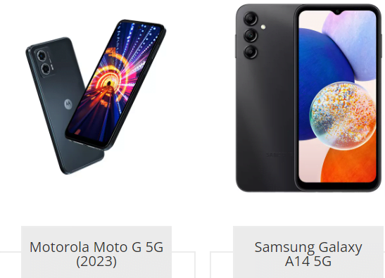 Moto G 5G (2023) vs Samsung Galaxy A14 5G: quale scegliere?