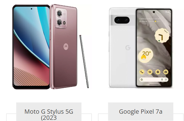 Moto G Stylus 5G (2023) vs Google Pixel 7a