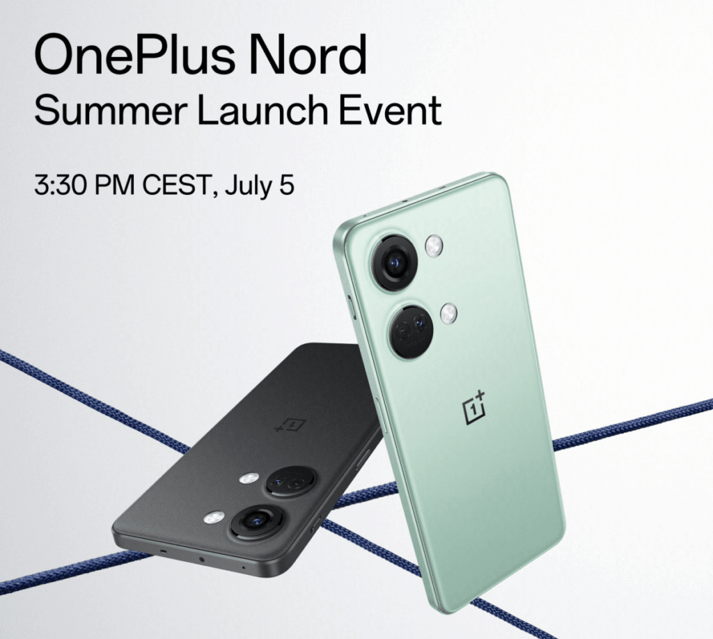 OnePlus svela il design del Nord 3 su Twitter, disponibile in due colori