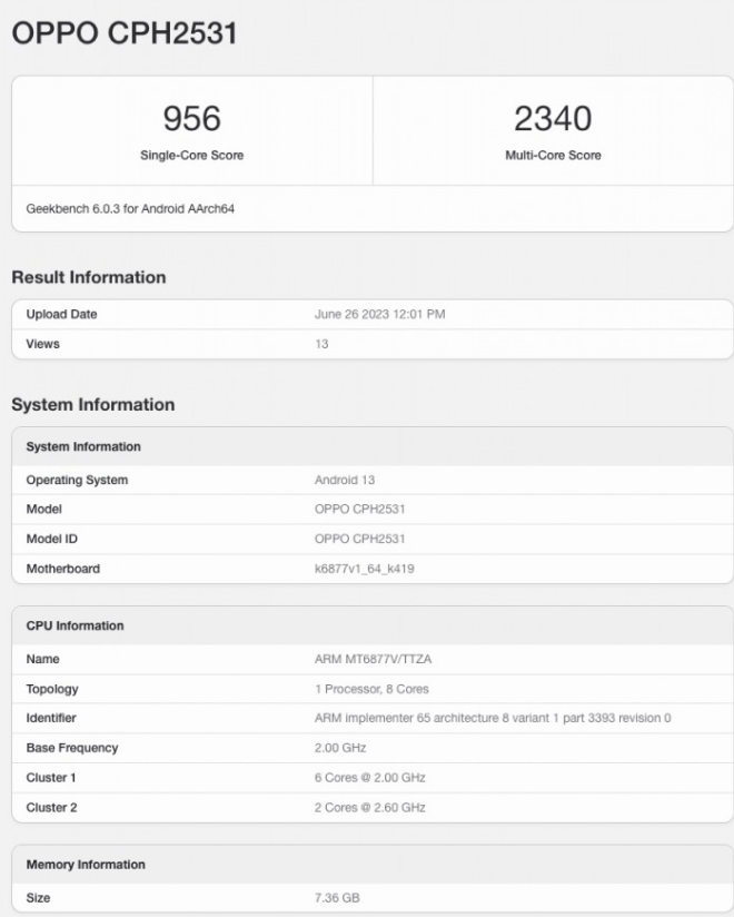 Oppo Reno10 e Reno10 Pro emergono su Geekbench: un'anteprima delle prestazioni globali 7 image 793