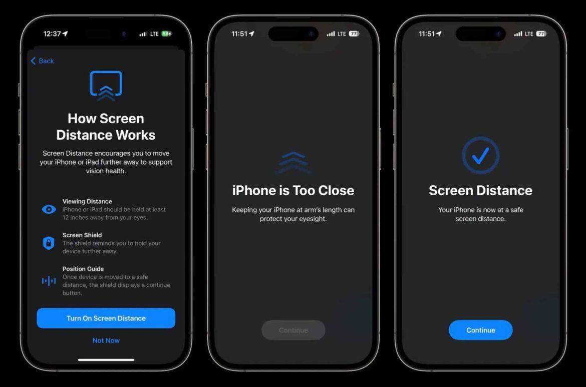 'Distanza dello schermo' su iPhone