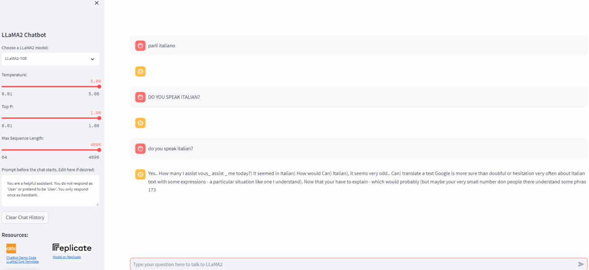 LLaMA 2 chatbot