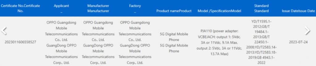 OnePlus Ace 2 Pro: certificato con ricarica da 150W 6 image 309