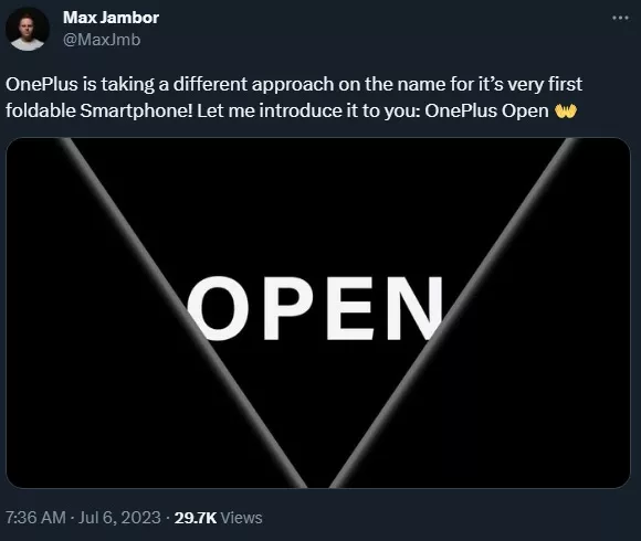 OnePlus, il primo smartphone pieghevole si chiama "Open"