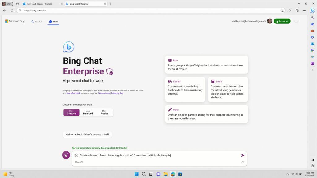 Bing Chat Enterprise disponibile per Microsoft 365 A3 e A5 6 image 213 5