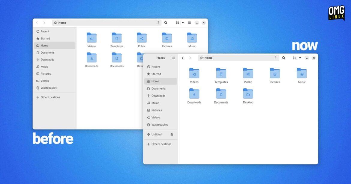 Nautilus in GNOME 45 Nautilus in GNOME 45