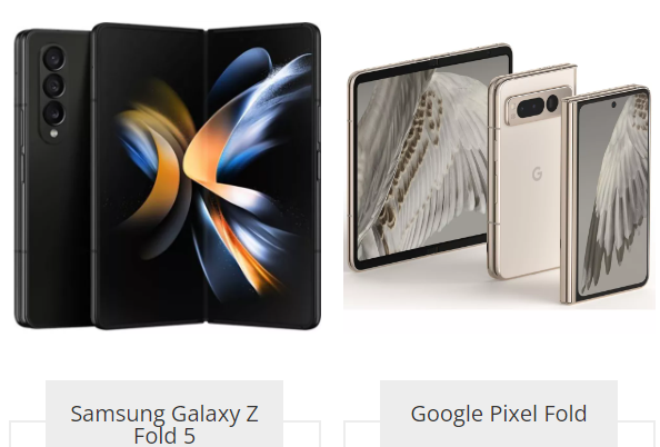 Samsung Galaxy Z Fold 5 e Google Pixel Fold