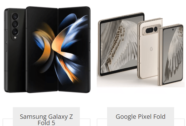 Samsung Galaxy Z Fold 5 e Google Pixel Fold