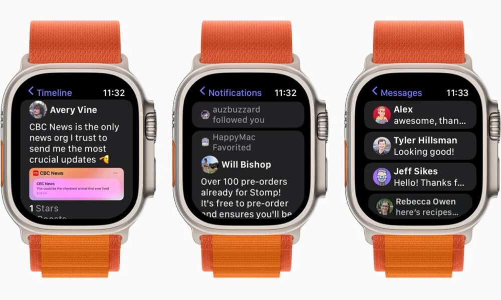Mastodon su watchOS con l'app Stomp per Apple Watch