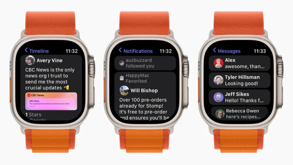 Mastodon su watchOS con l'app Stomp per Apple Watch