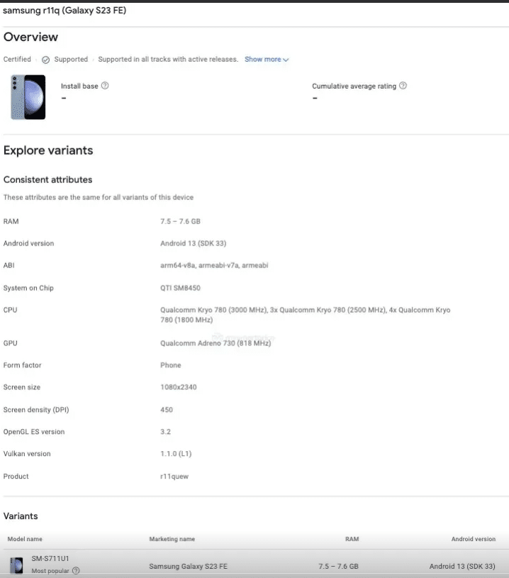 Samsung Galaxy S23 FE: confermate le varianti Exynos e Snapdragon e trapela il teaser ufficiale 7 image 210