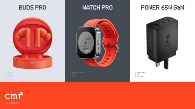 CMF by Nothing: earbuds, smartwatch e caricatore GaN