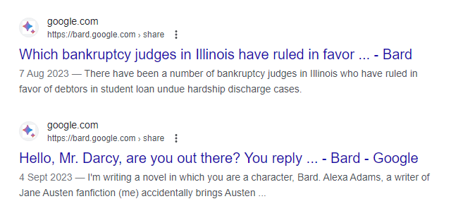 Conversazioni di Google Bard appaiono nei risultati di ricerca: i primi rischi 6 image 309