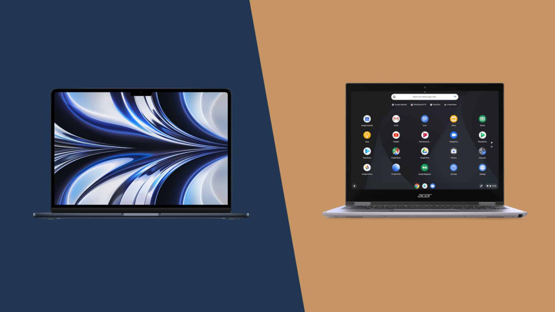 Chromebook e MacBook