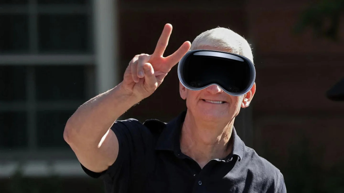 Tim Cook e il Vision Pro di Apple