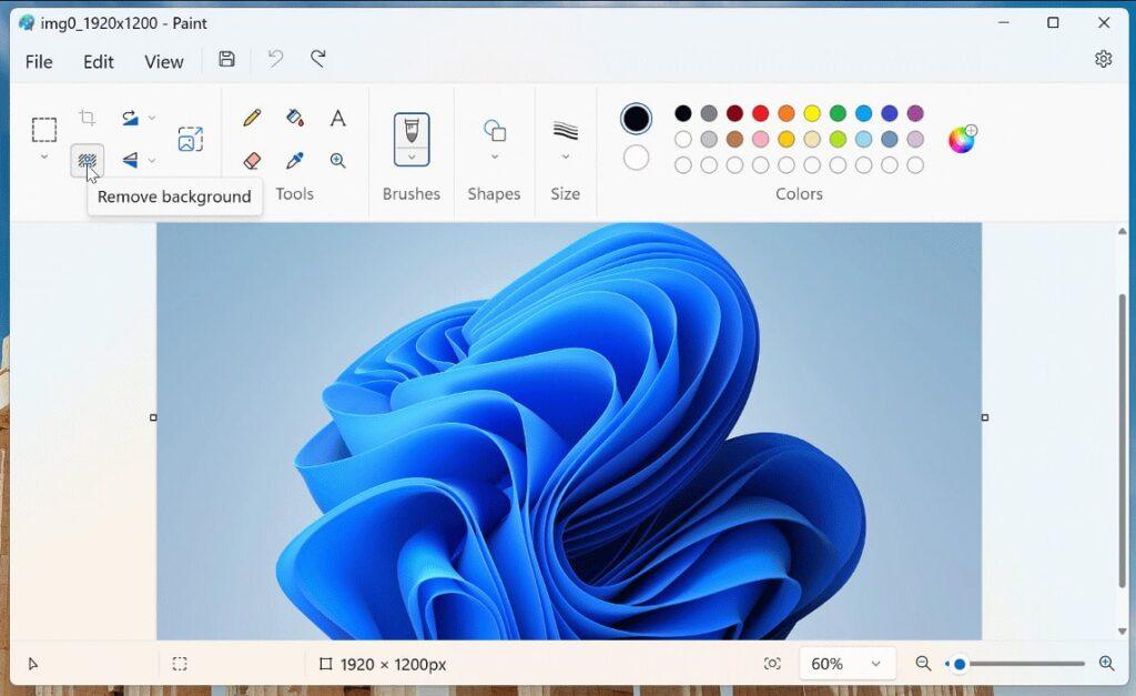 Microsoft Paint in Windows 11 introduce la rimozione dello sfondo 6 image 68