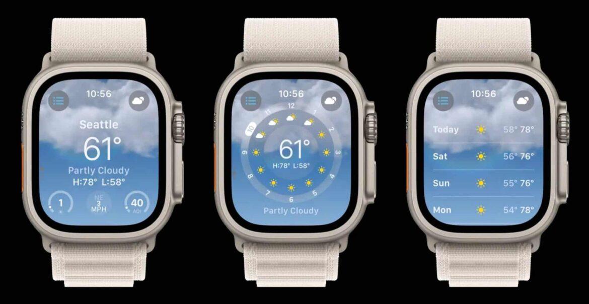 meteo su Apple Watch con watchOS 10