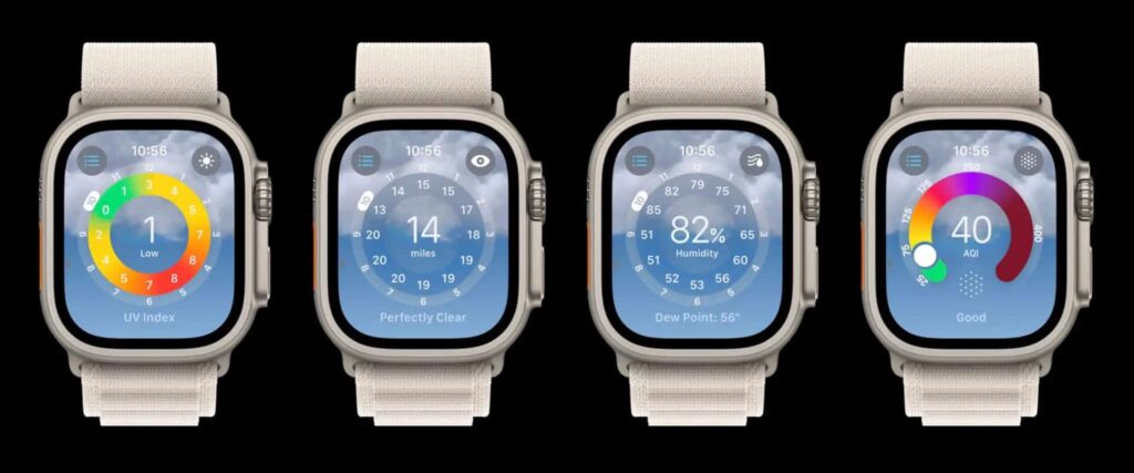 meteo su Apple Watch con watchOS 10