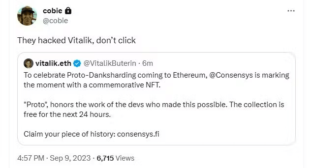 Hackerano account X di Vitalik e rubano oltre 700.000 dollari 6 image 85