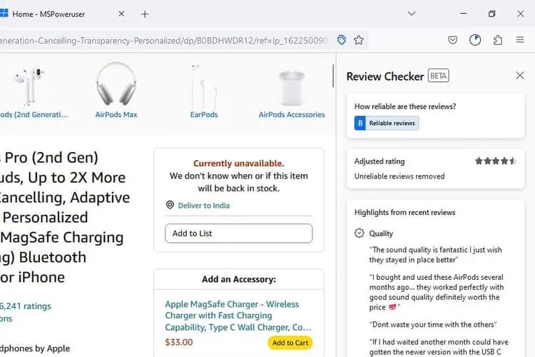 Firefox prova funzionalità per valutare l'affidabilità delle recensioni dei prodotti 6 image 119