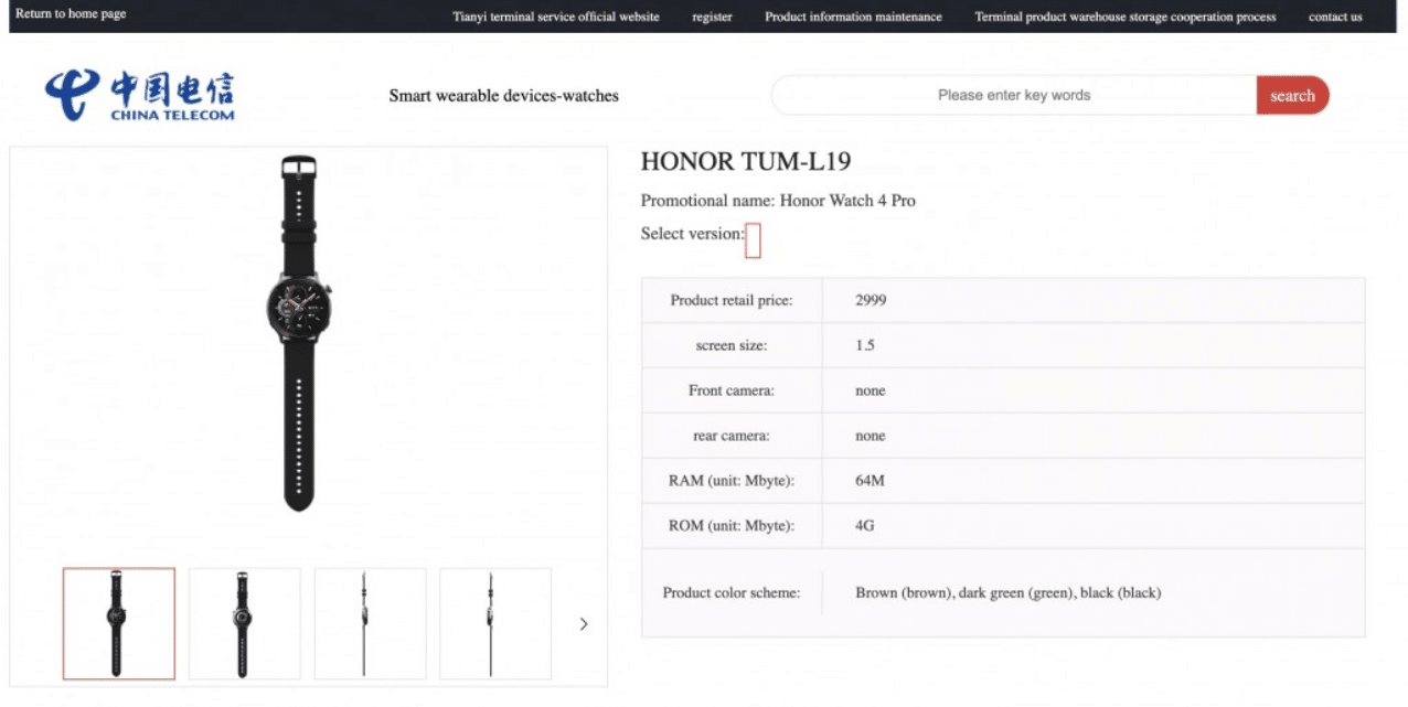 Honor Watch 4 Pro